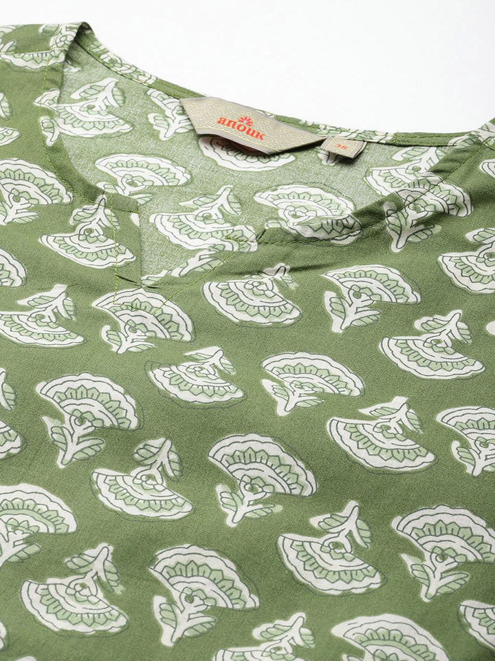 Anouk Ethnic Motifs Print Pure Cotton Kurta