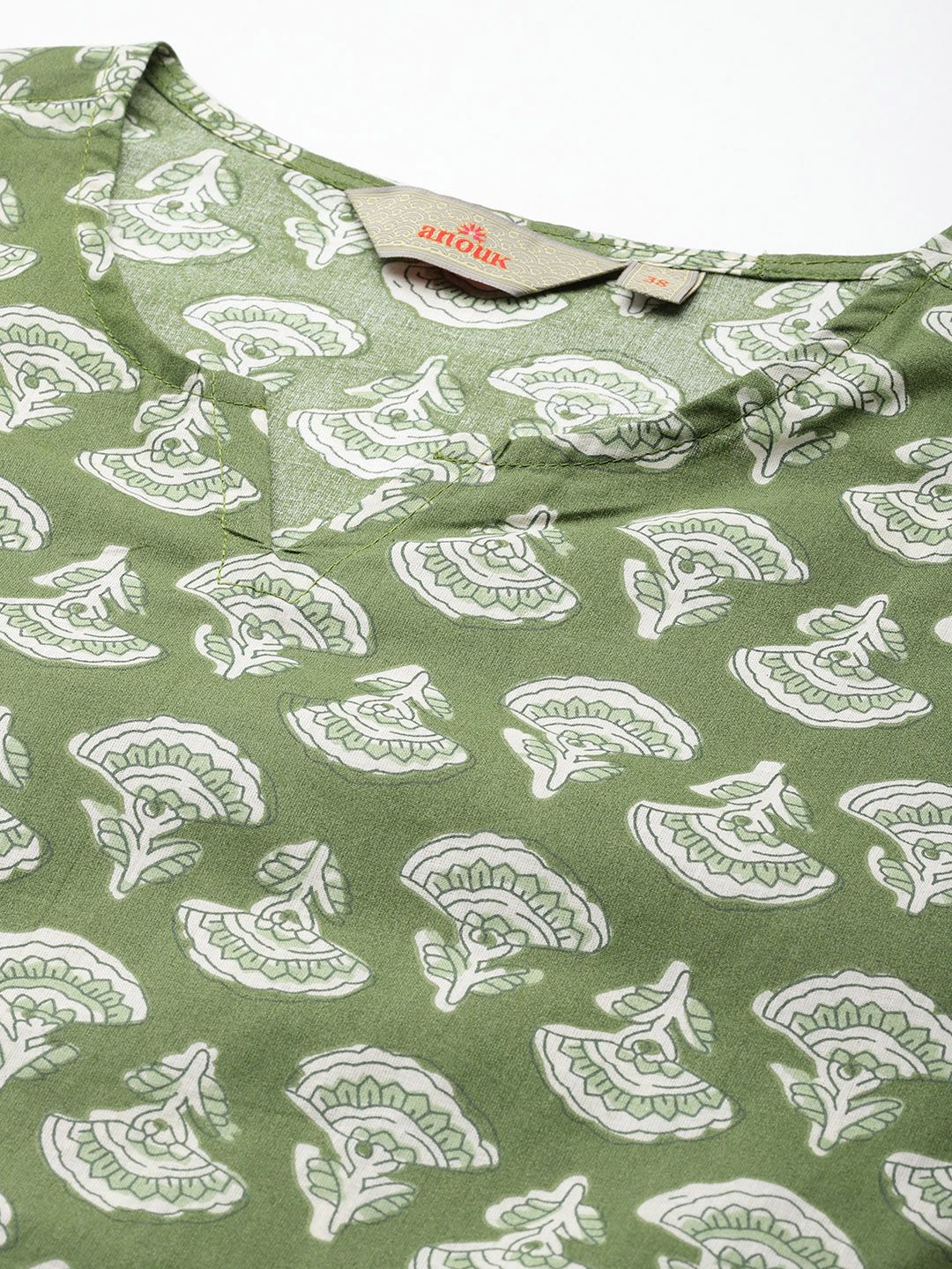 Anouk Ethnic Motifs Print Pure Cotton Kurta
