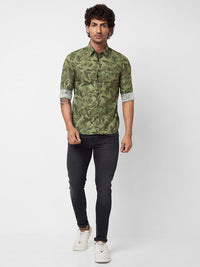 SPYKAR Tropical Printed Cotton Casual Shirt