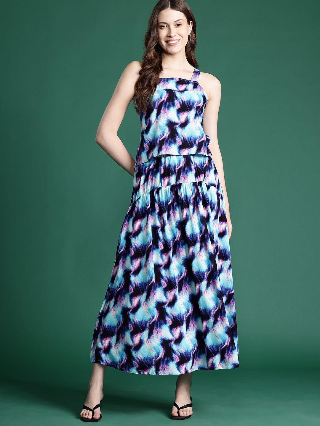 DressBerry Dyed Effect Top With Skirt