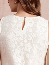 all about you Pure Cotton Floral Lace A-Line Mini Dress
