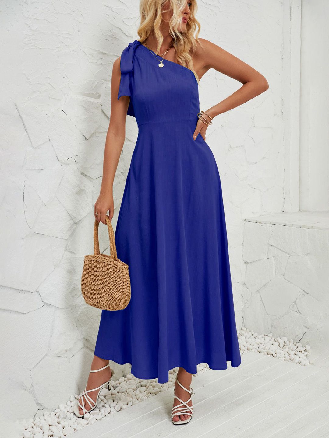 all about you Women One Shoulder Maxi Dress