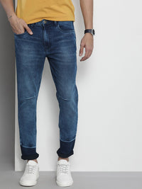 The Indian Garage Co Men Carrot Fit Light Fade Stretchable Jeans