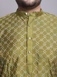SOJANYA PLUS PLus Size Embroidered Regular Kurta with Pyjamas