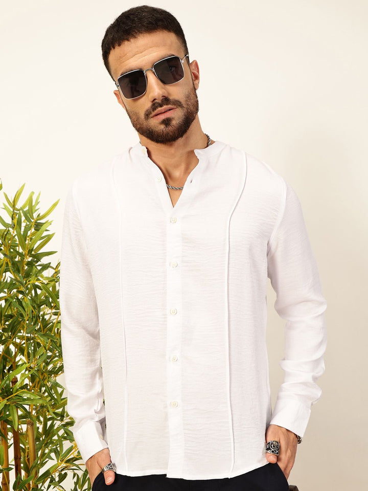 Thomas Scott Men Premium Slim Fit Textured Casual Shirt
