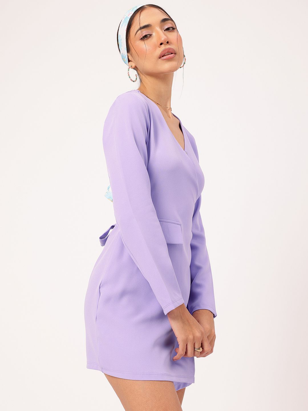 DressBerry Stylish Bossy-Babe Wrap Mini Dress
