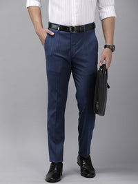 Park Avenue Men Striped Super Slim Fit Formal Trousers