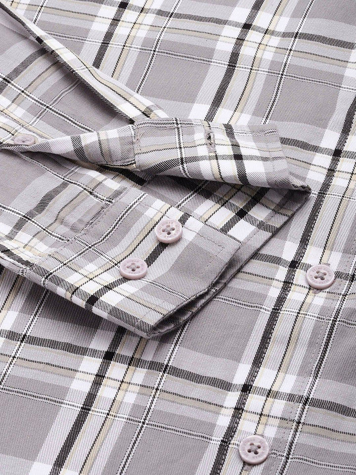 Being Human Pure Cotton Checked Casual Shirt
