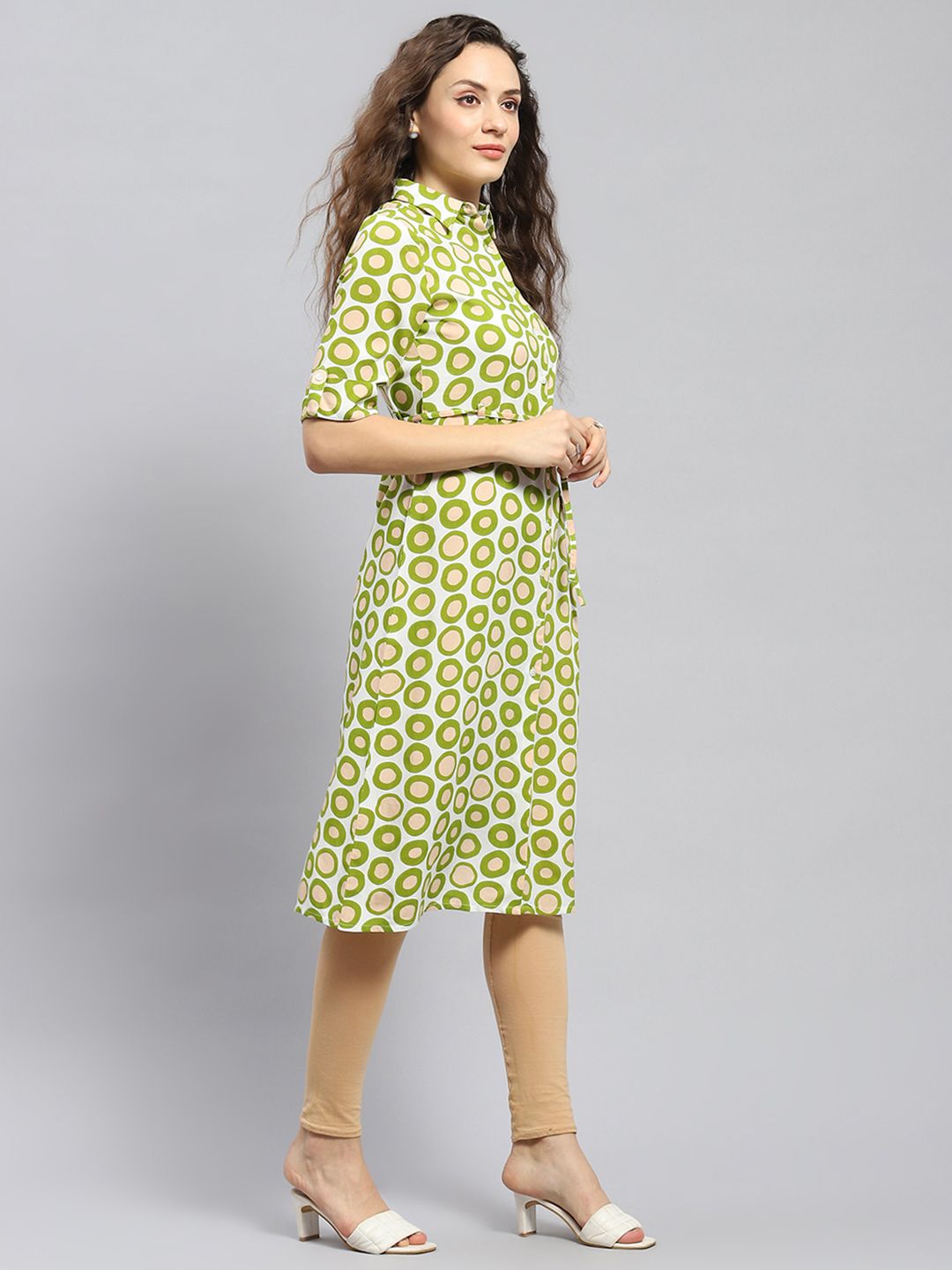 Monte Carlo Print Shirt Style Longline Tunic