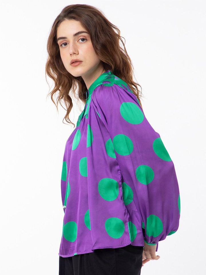 RAREISM Paneled Polka Statement Top