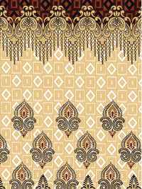 Story@home Bronze-Toned & Brown 2 Pieces Geometric Window Curtain