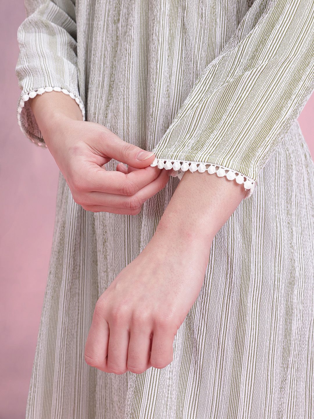 DressBerry Striped A-Line Dress