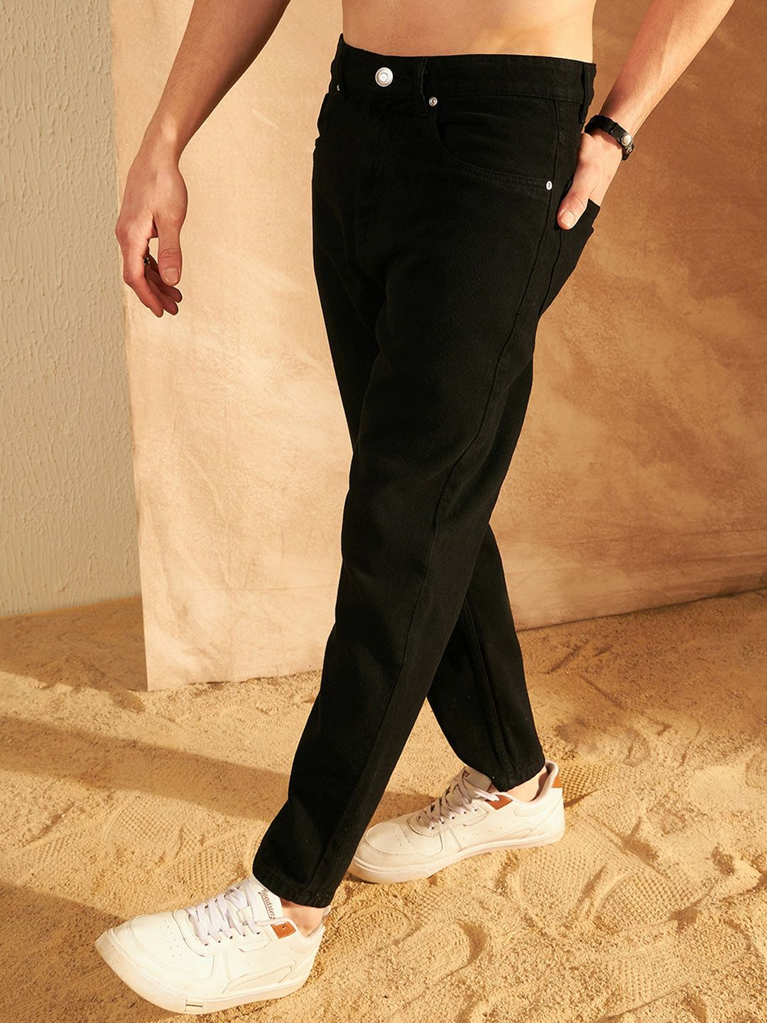 DENNISON Men Comfort Mom Fit Clean Look Cotton Jeans