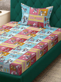 Moda Rapido X KLOTTHE Watak Kartun Berbilang Warna & Merah 400 TC Cadar Tempat Tidur Single dengan 1 Sarung Bantal