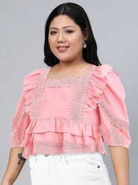 Tokyo Talkies Lace Blouson Top