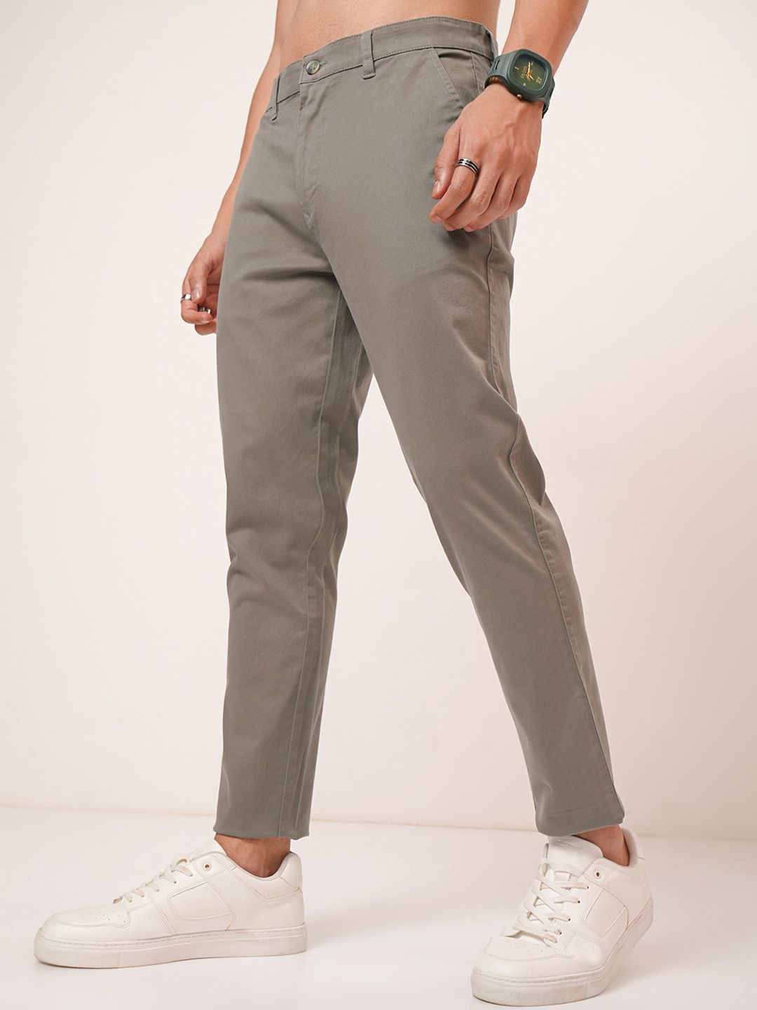 HIGHLANDER Men Soft Feel Twill Chino Trousers