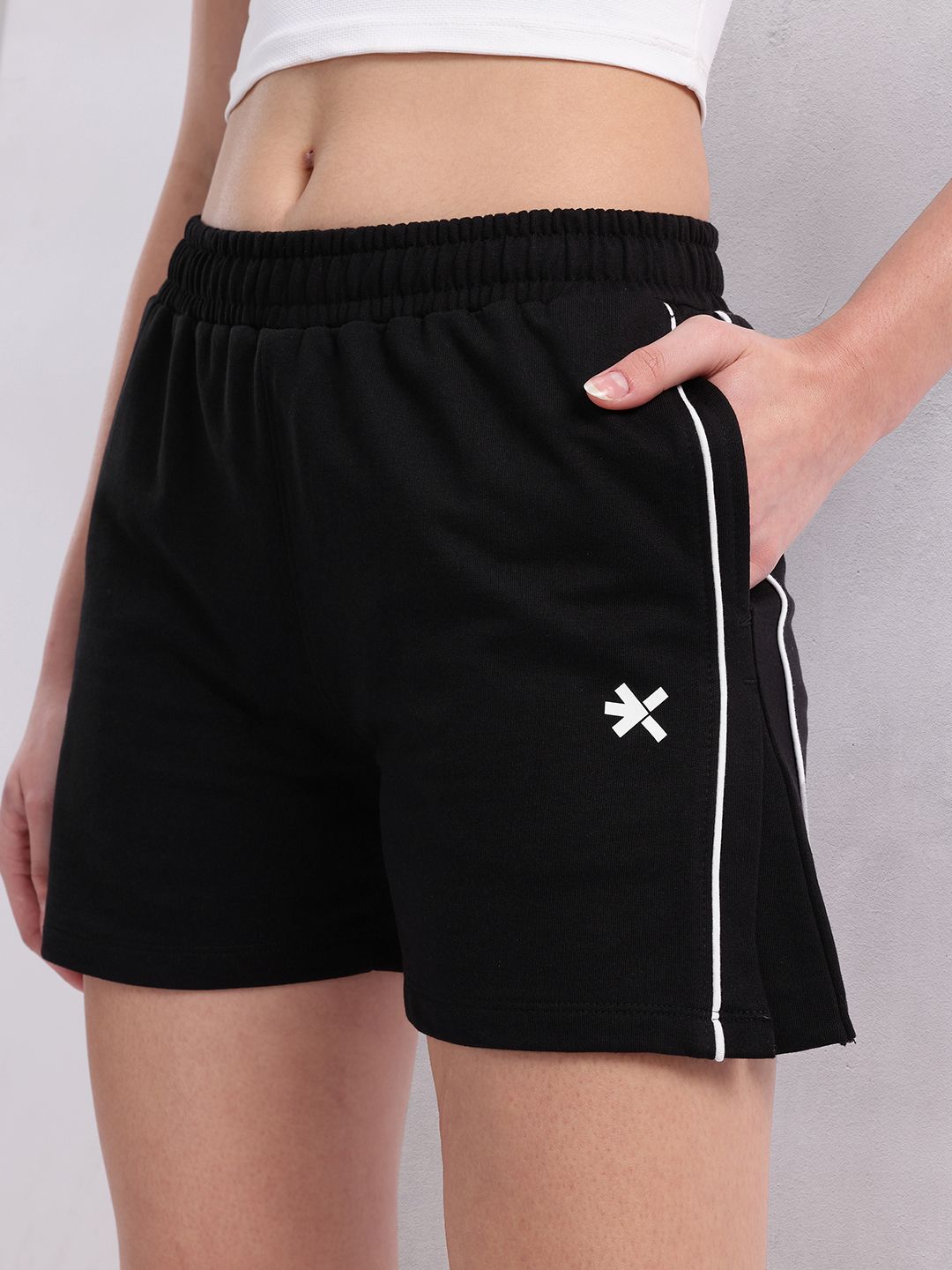 HRX by Hrithik Roshan Women Paneled Detail Lifestyle Shorts