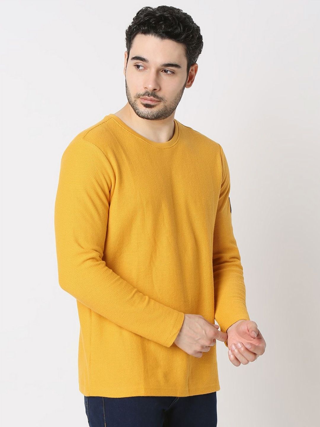 SPYKAR Men Solid Round Neck Cotton T-shirt