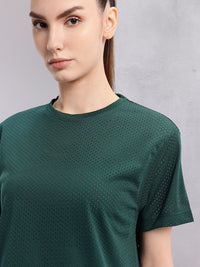 HRX by Hrithik Roshan Women Perforated Rapid-Dry Training T-shirt