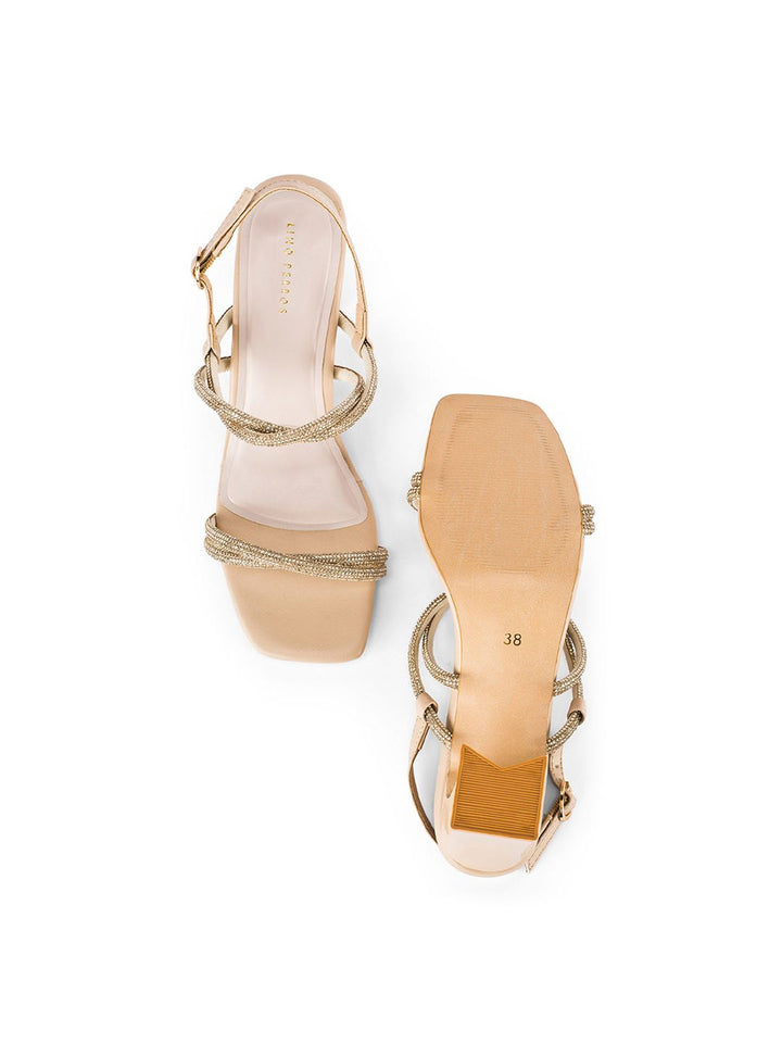Lino Perros Women Embellished Open Toe Block Sandals
