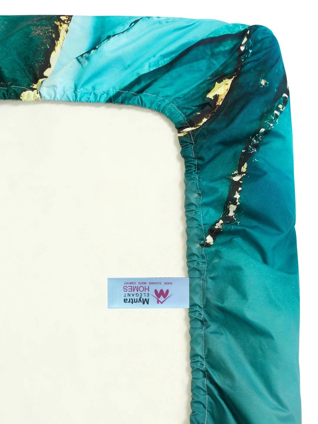 Myntra Elegant Homes Green 400 TC King Bedsheet with 2 Pillow Covers