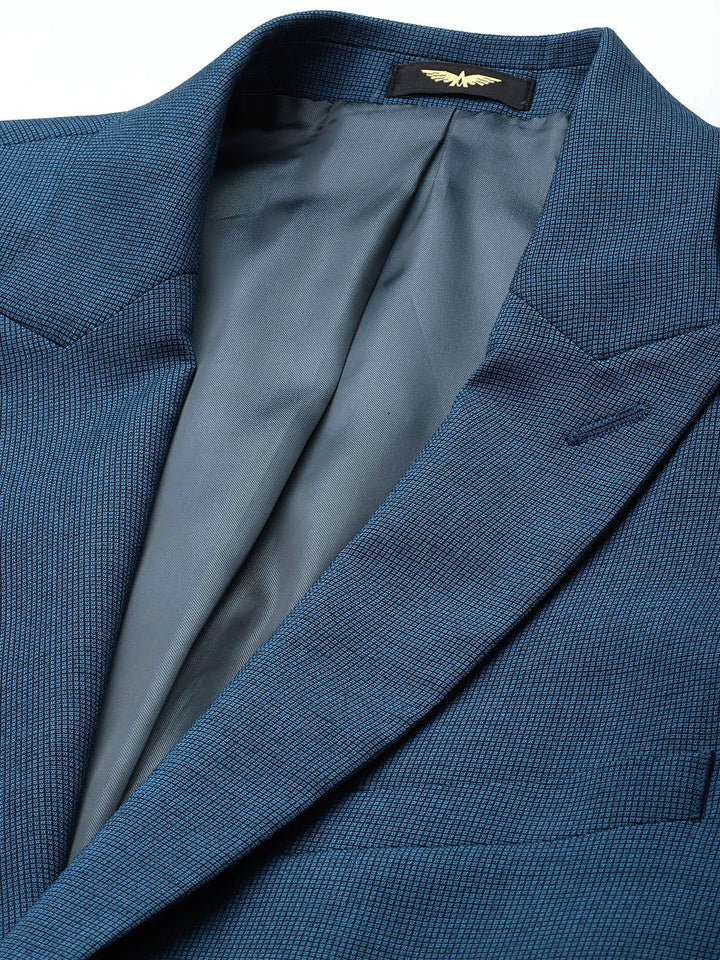 Park Avenue Reka Bentuk Self Textured Single Breasted Fit Regular 3 Piece Party Suits