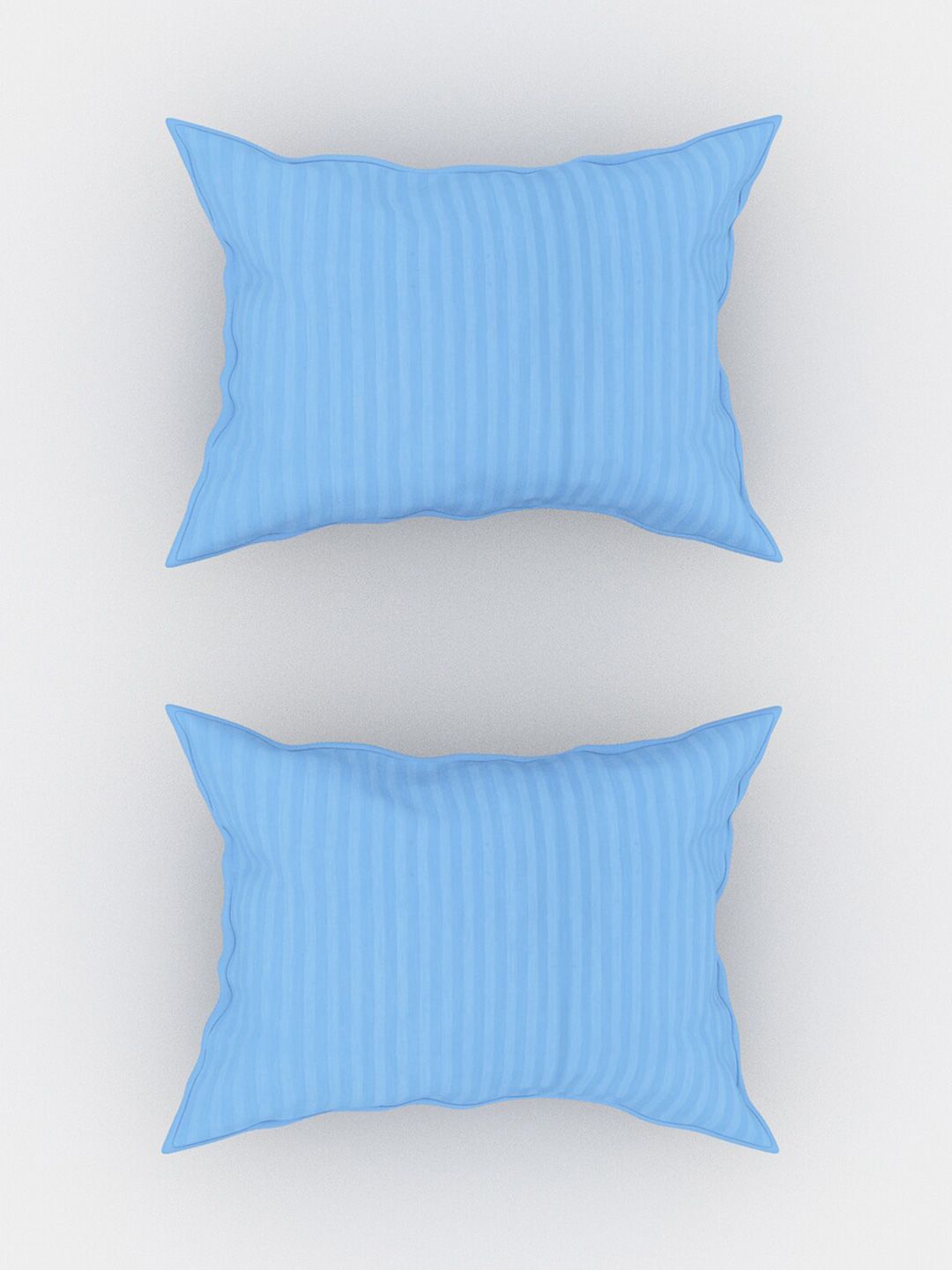 TEAL BY CHUMBAK Blue Printed 210 TC Queen Bedsheet with 2 Pillow Covers
