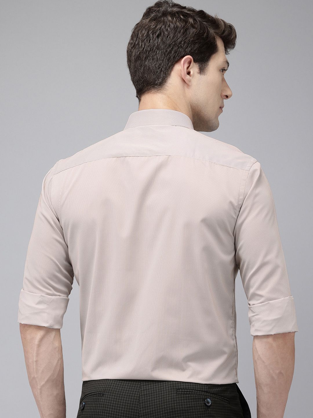 Park Avenue Pure Cotton Slim Fit Opaque Striped Formal Shirt