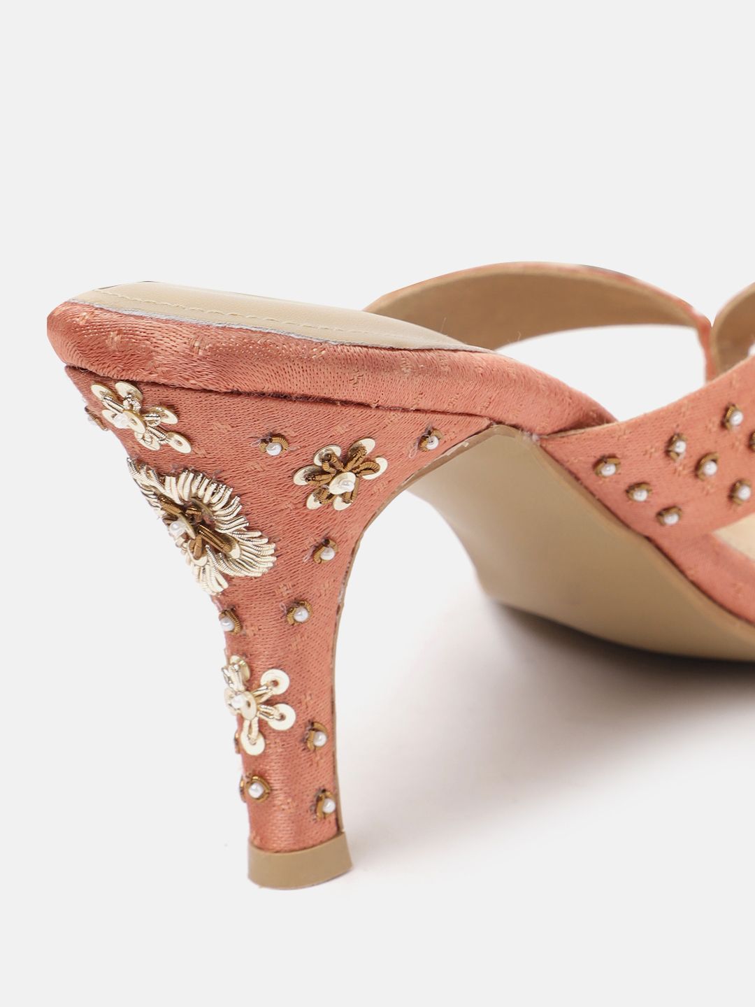 House of Pataudi Embellished Handcrafted Ethnic Slim Heels