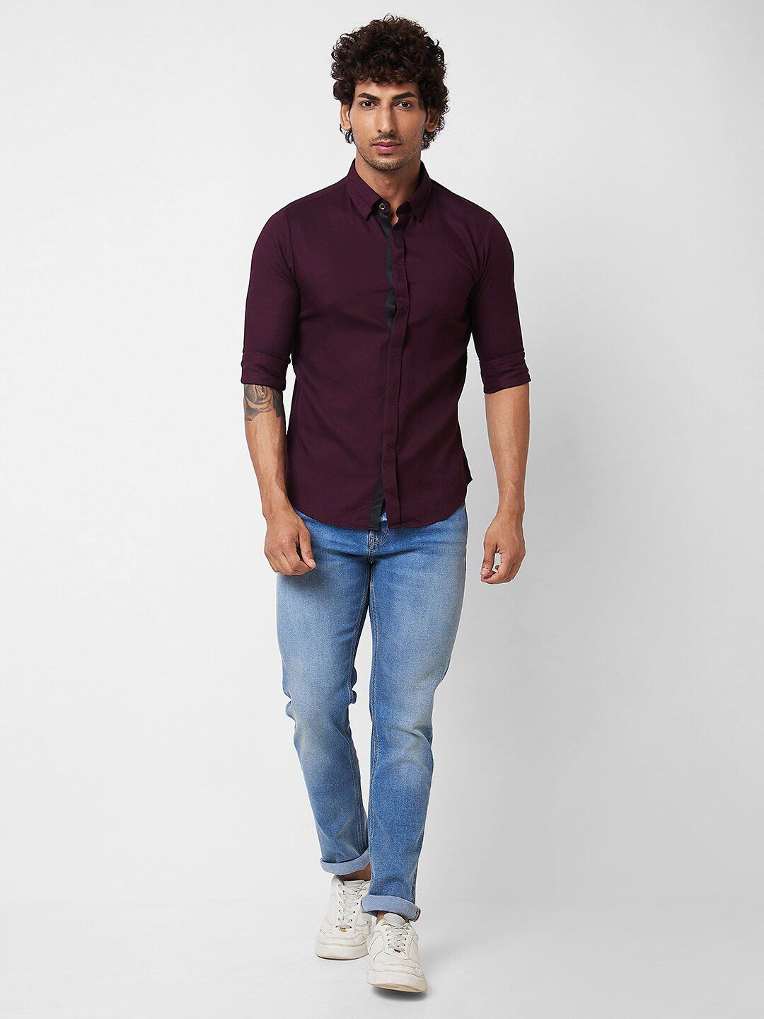 SPYKAR Spread Collar Cotton Casual Shirt