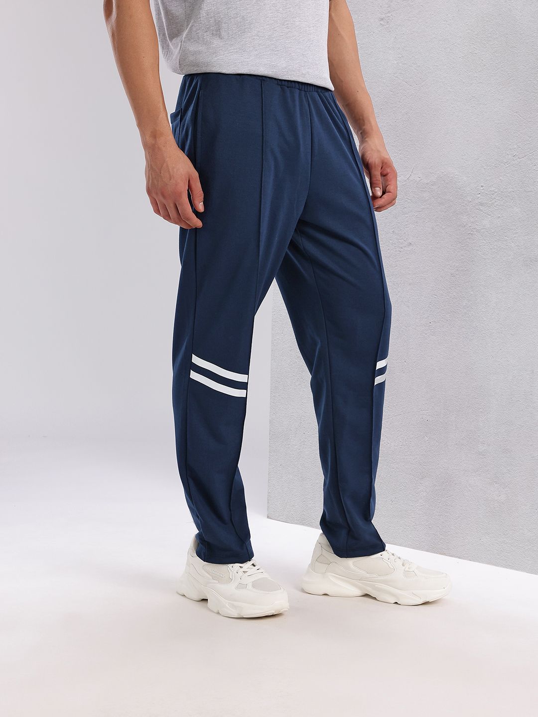HRX by Hrithik Roshan Men Front Seam Striped Lifestyle Track pants