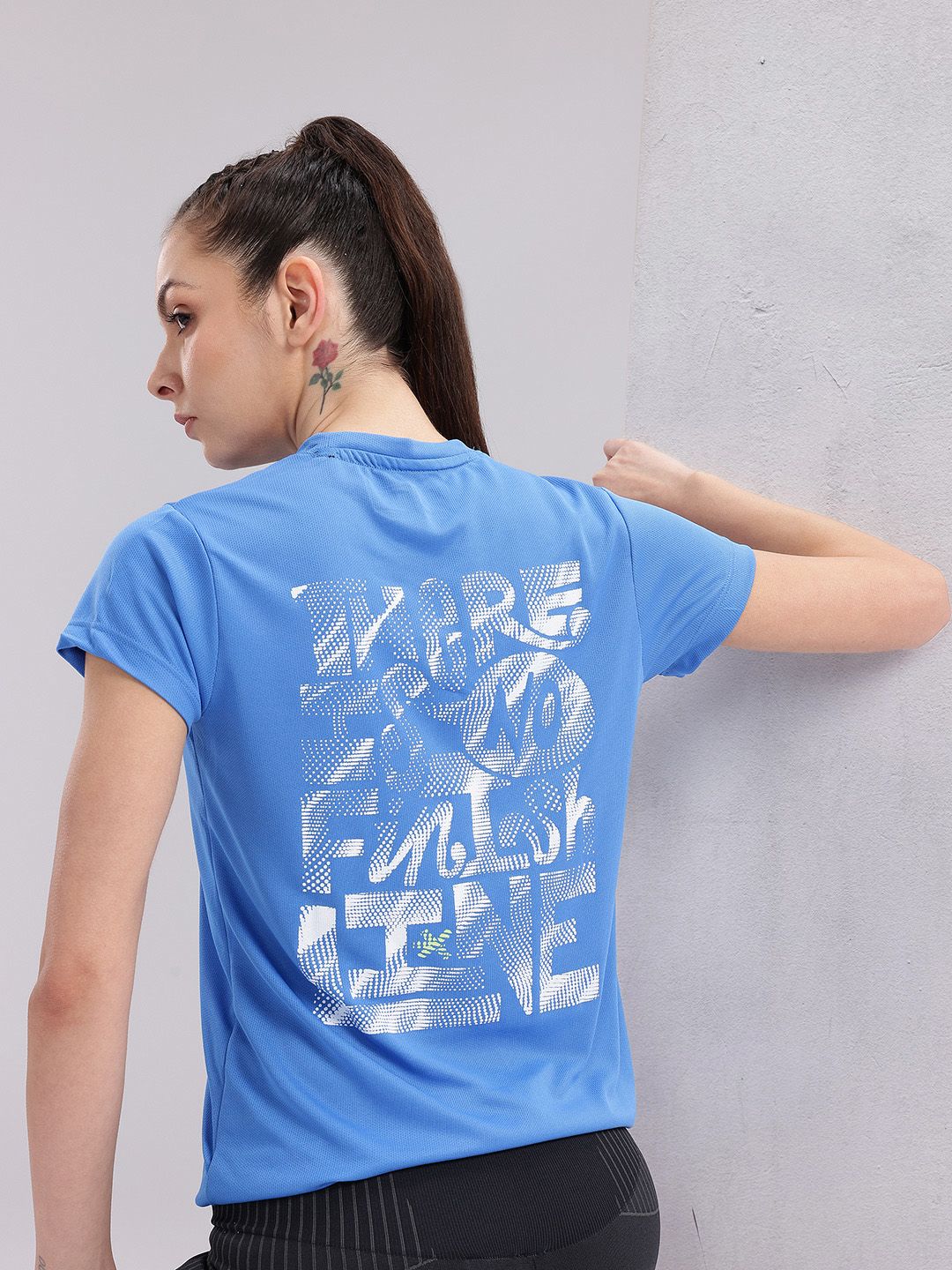 HRX by Hrithik Roshan Couple Collection Typography Printed Running T-shirt