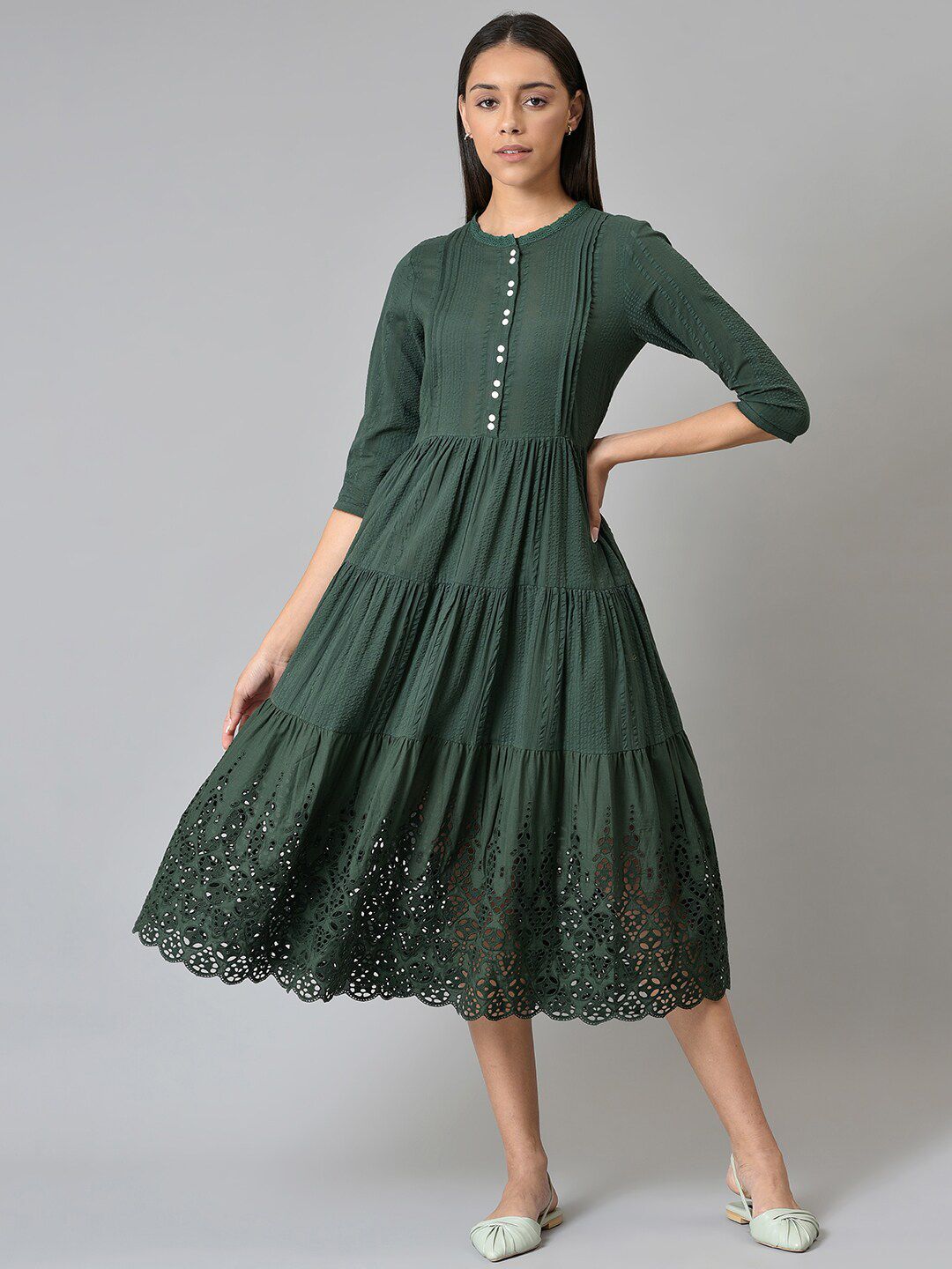 W Green Midi Dress