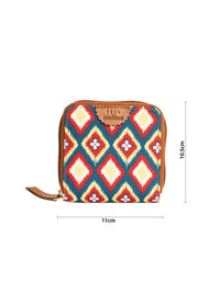 TEAL BY CHUMBAK Geometric Printed Foldover Clutch