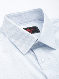 Raymond Pure Cotton Slim Fit Micro Checks Opaque Formal Shirt
