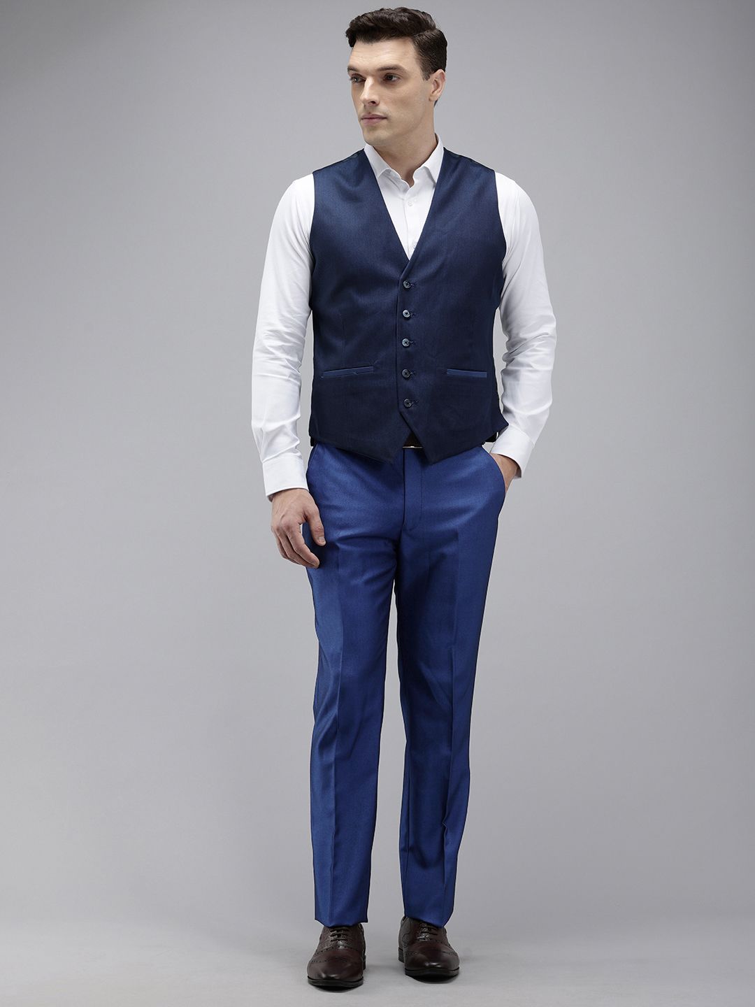 Park Avenue Super Slim Fit Notched Lapel Collar 3 Piece Party Suit