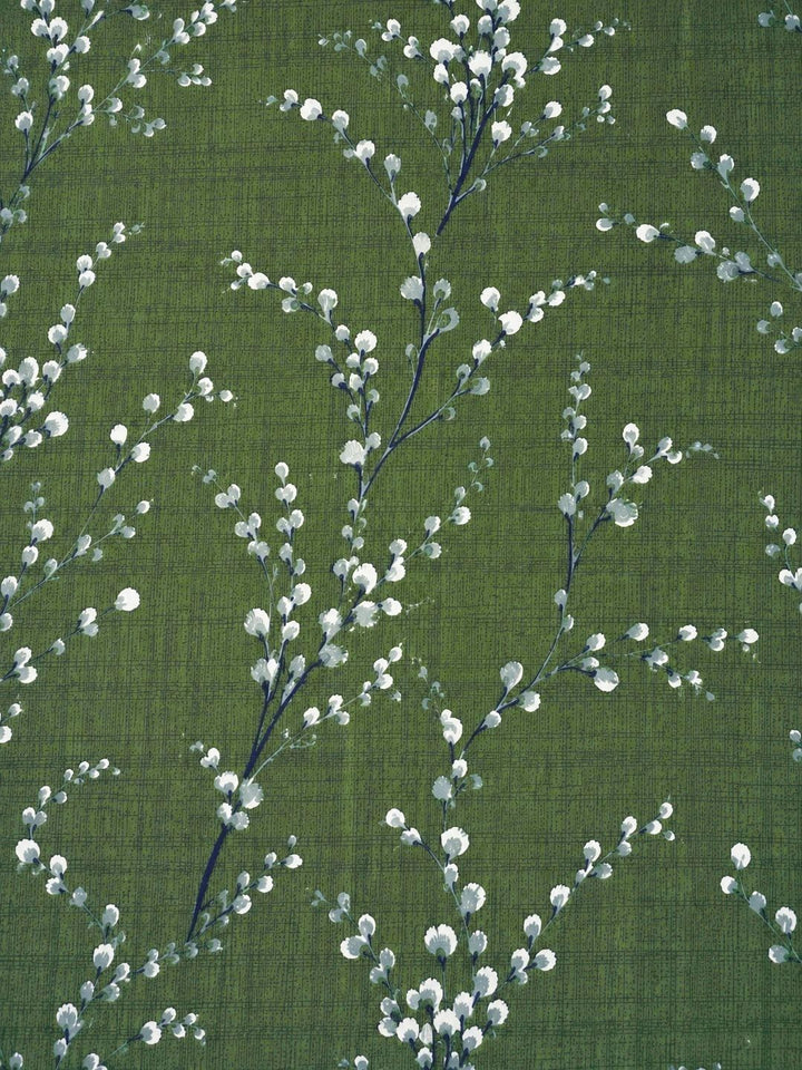 KLOTTHE Green Floral 300 TC King Bedsheet with 2 Pillow Covers