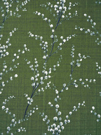 KLOTTHE Green Floral 300 TC King Bedsheet with 2 Pillow Covers