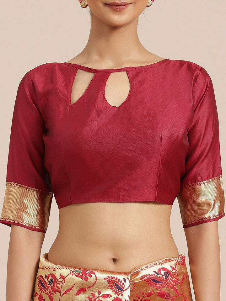 Saree mall Red & Golden Woven Design Banarasi Saree