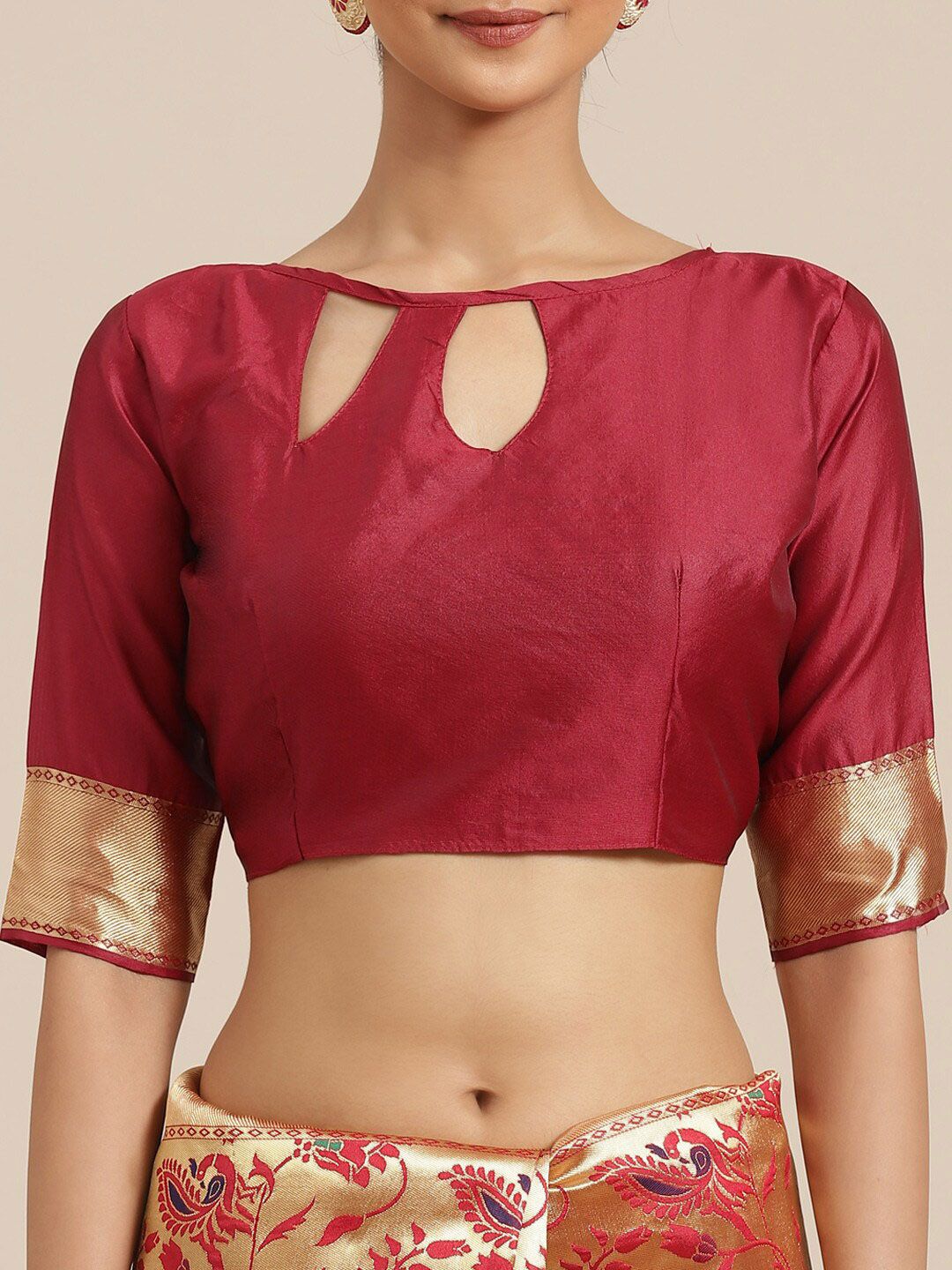 Saree mall Red & Golden Woven Design Banarasi Saree