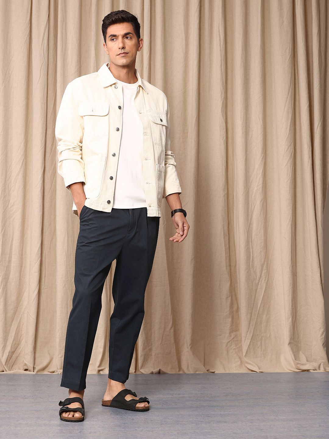Mr Bowerbird Men Oversized Fit Pleated Trousers
