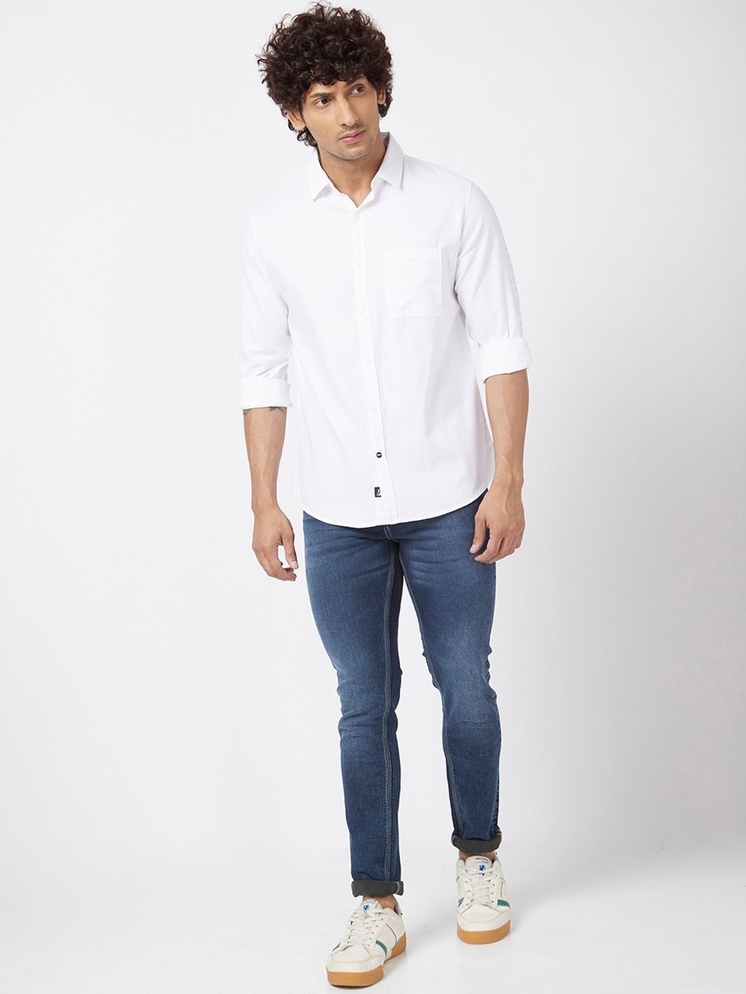 SPYKAR Men Skinny Fit Low-Rise Heavy Fade Stretchable Jeans