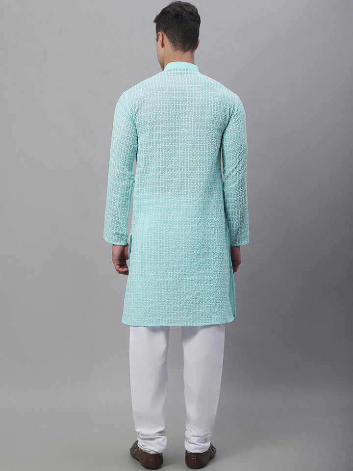 SOJANYA Embroidered Thread Work Pure Cotton Kurta With Churidar