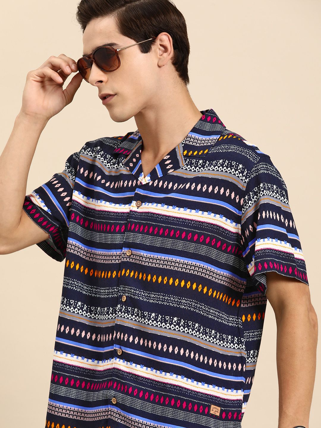 DENNISON Men Smart Block Printed Casual Shirt