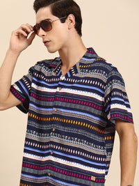 DENNISON Men Smart Block Printed Casual Shirt