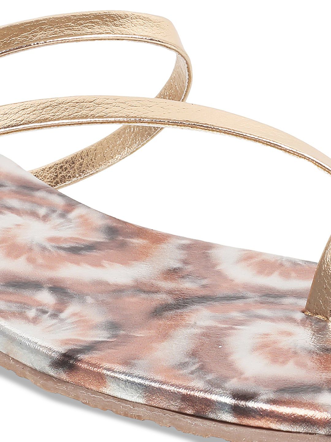 Metro Printed Strappy One Toe Flats