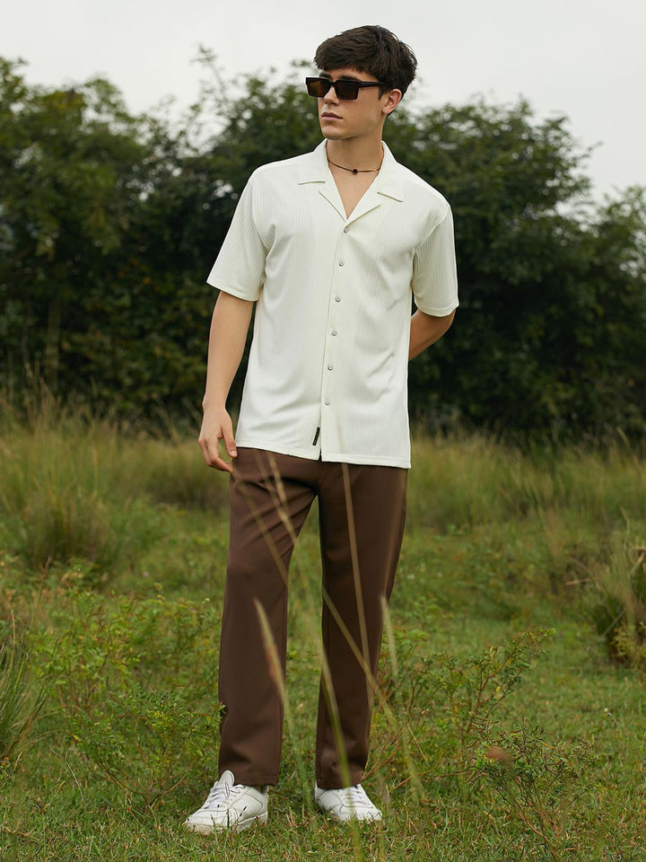 Campus Sutra Men Cotton Mid-Rise Santai Santai