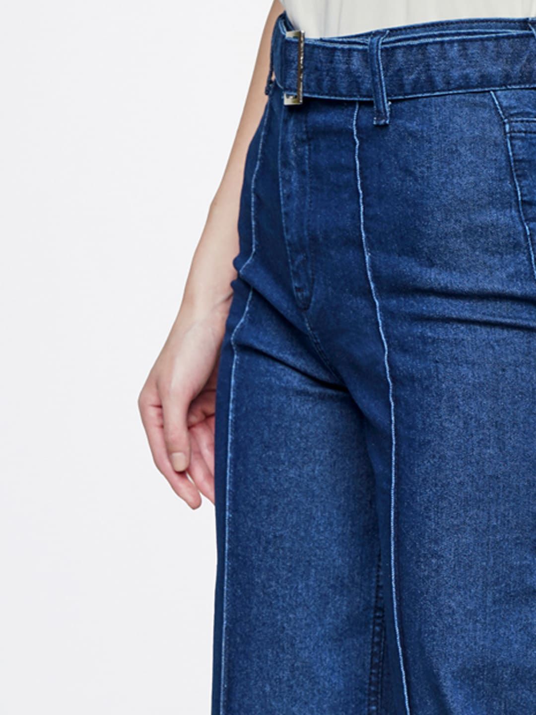 AND Women High-Rise Stretchable Wide Leg Jeans