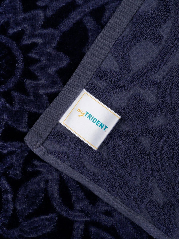 MYTRIDENT Blue Cotton 600 GSM Bath Towel