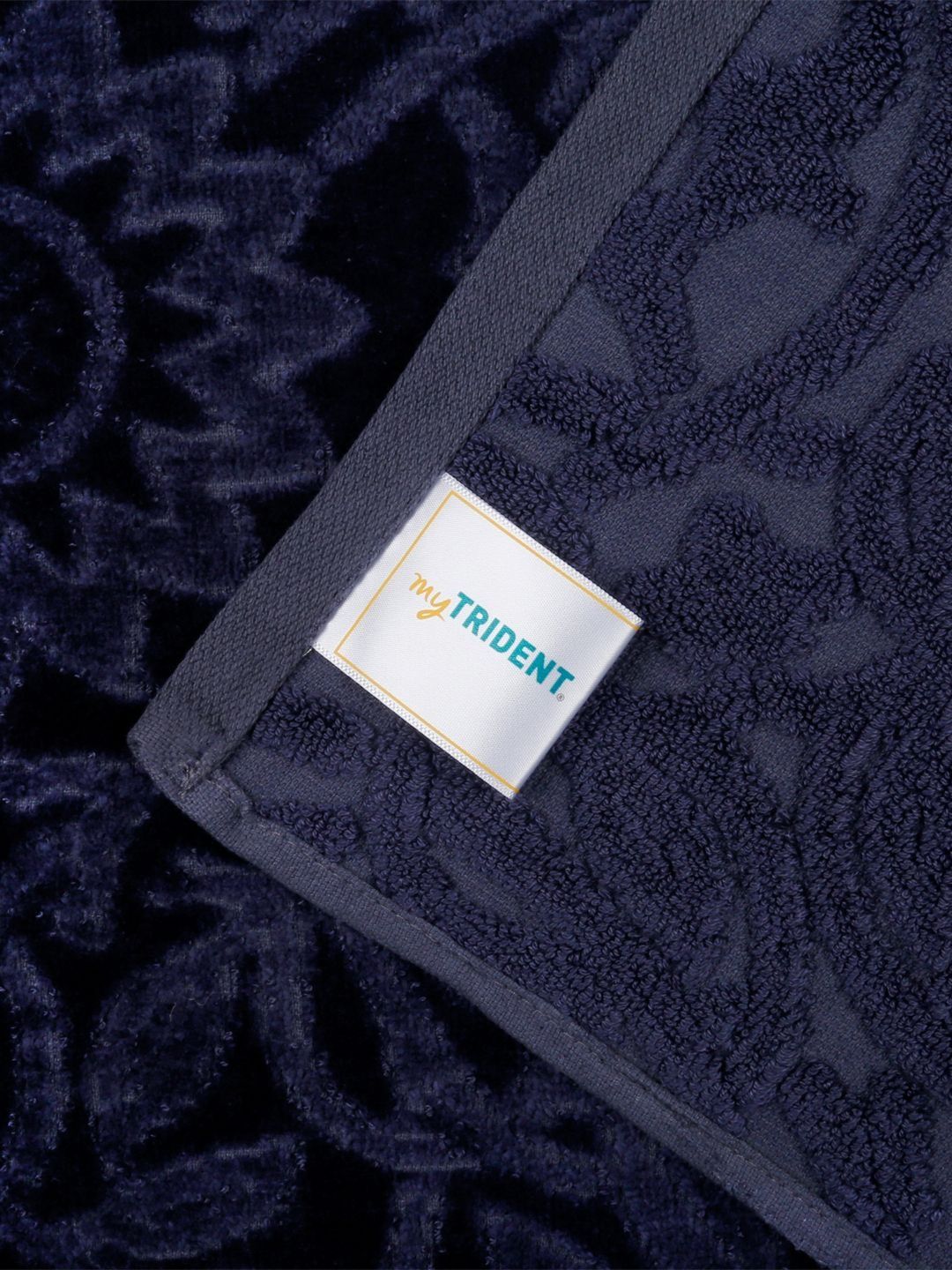 MYTRIDENT Blue Cotton 600 GSM Bath Towel